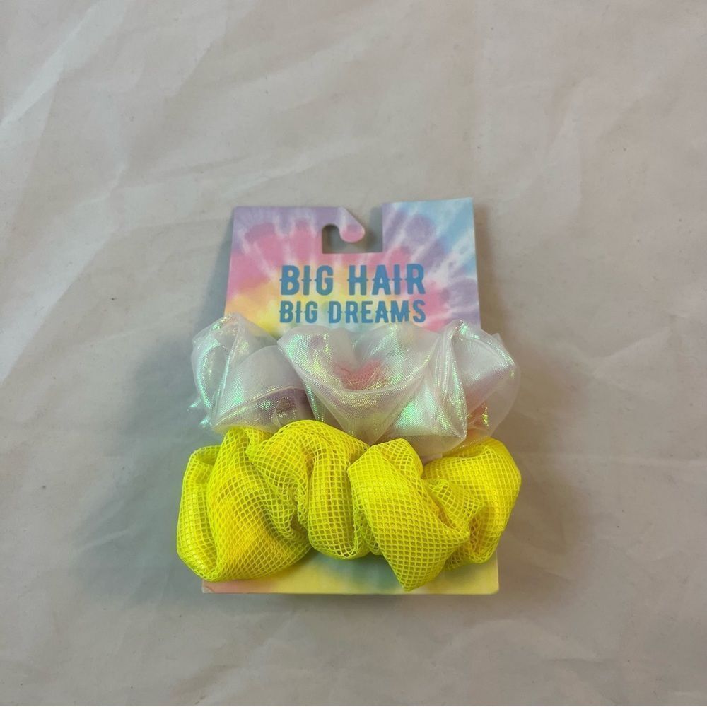 Big Hair Big Dreams Scrunchies Accessories Jumbo Yellow Sheer Neutral Casual